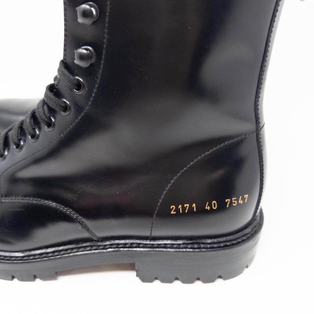 Common Projects Black Combat Boots Mens 40 EU 7 US - Picture 3 of 6